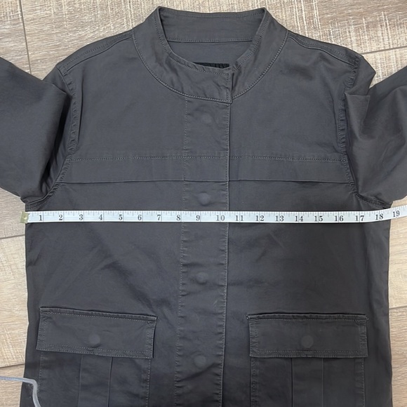 Sanctuary Los Angeles Charcoal Gray Lightweight Jacket with Pockets Button Up S - Picture 8 of 13